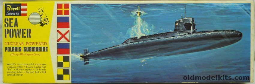 Revell 1/261 George Washington Class SSBM Nuclear Powered Polaris Missile Submarine, H425-249 plastic model kit